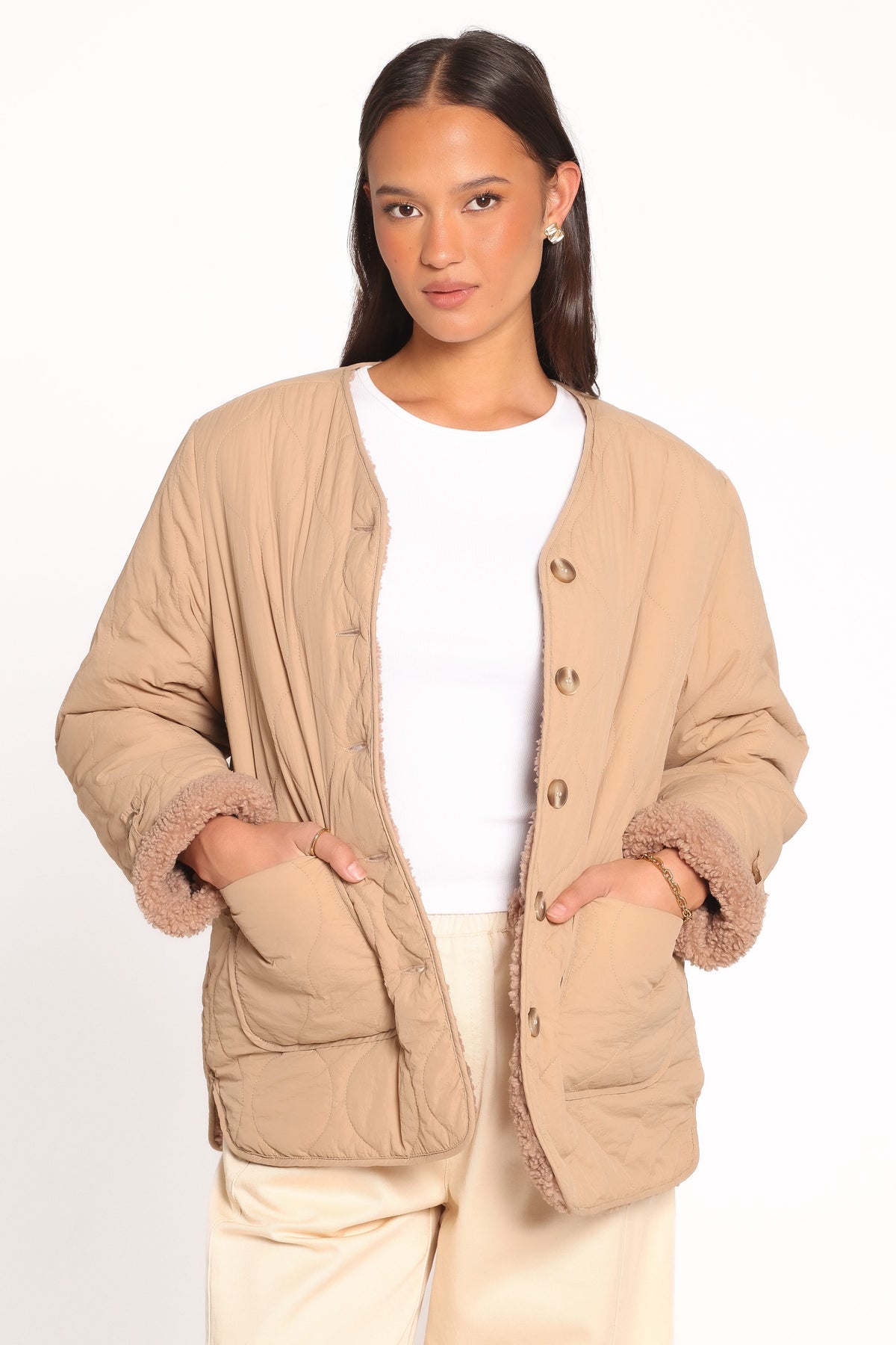 Denver Reversible Puffer Jacket - Camel