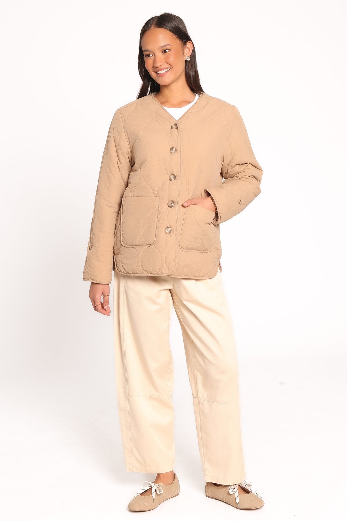 Denver Reversible Puffer Jacket - Camel