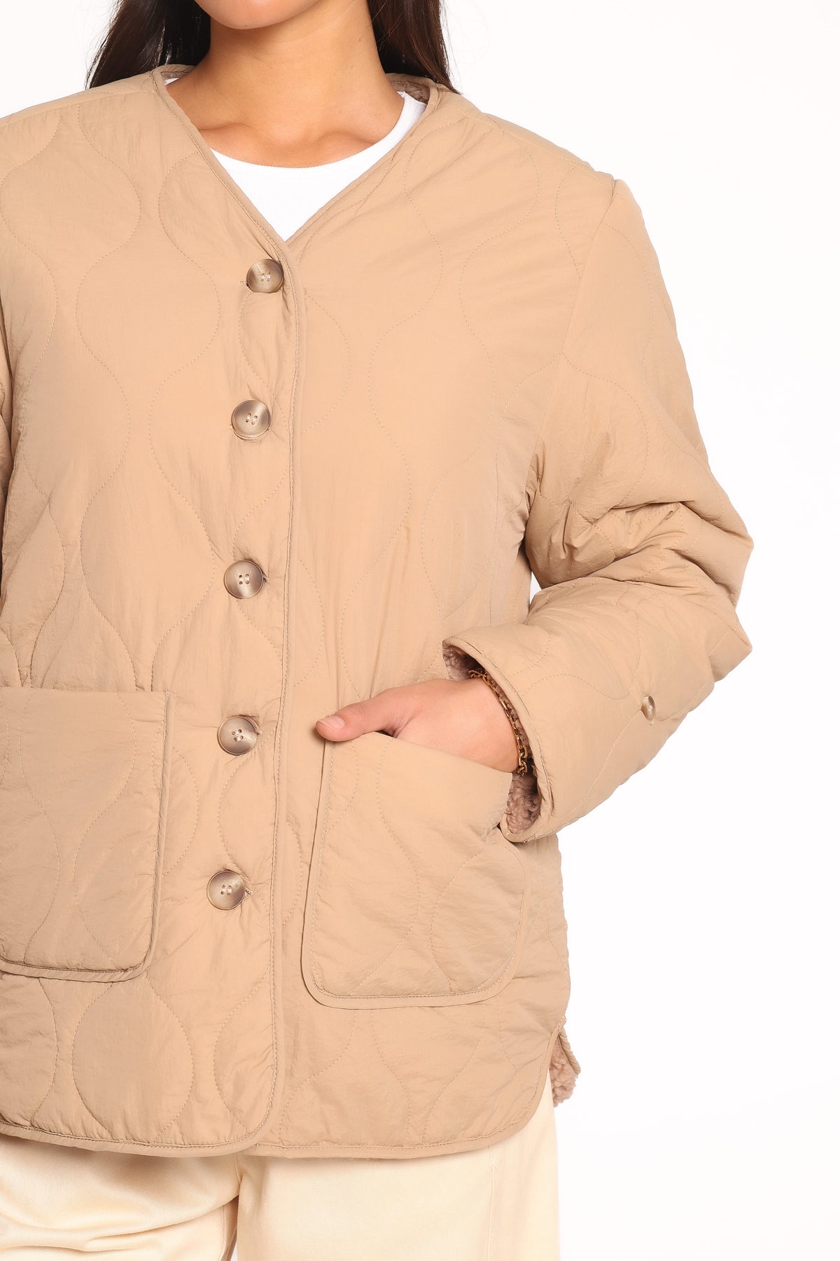 Denver Reversible Puffer Jacket - Camel