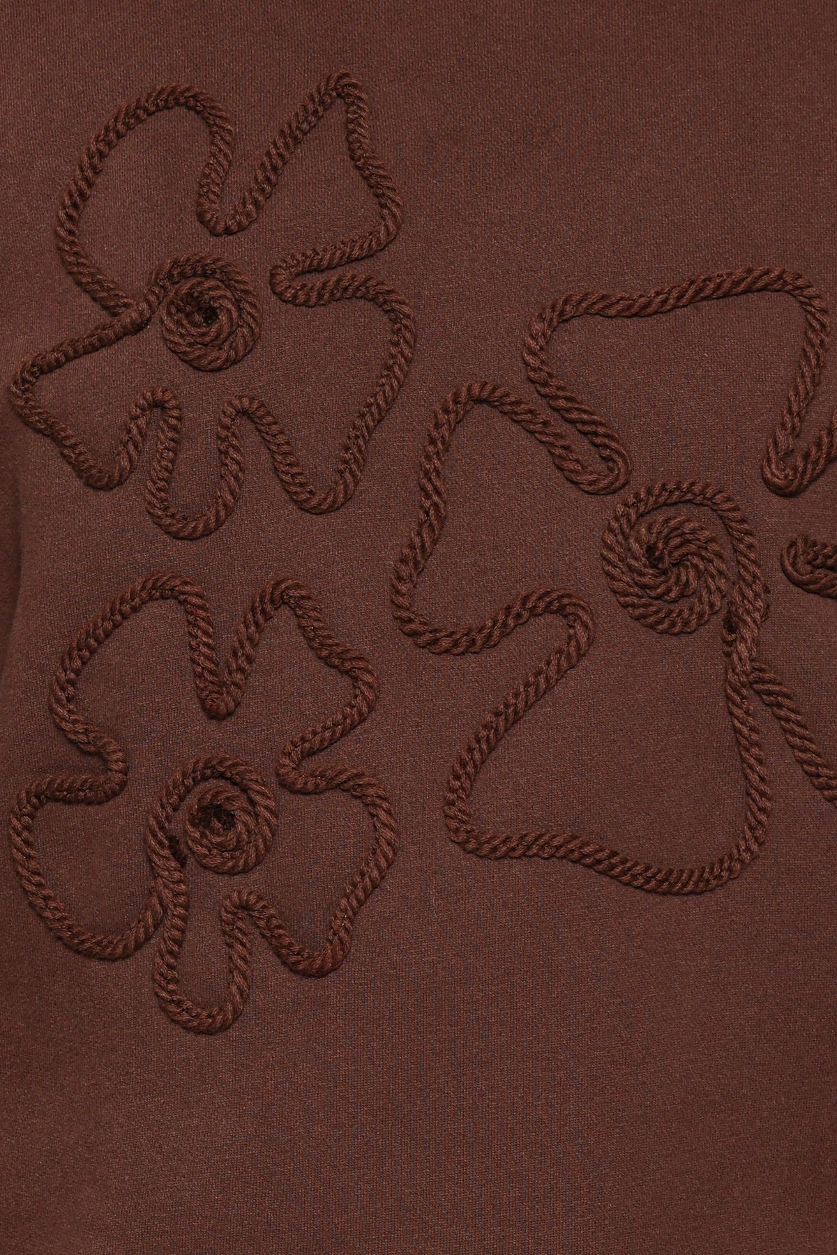 Sudadera bordada: marrón chocolate