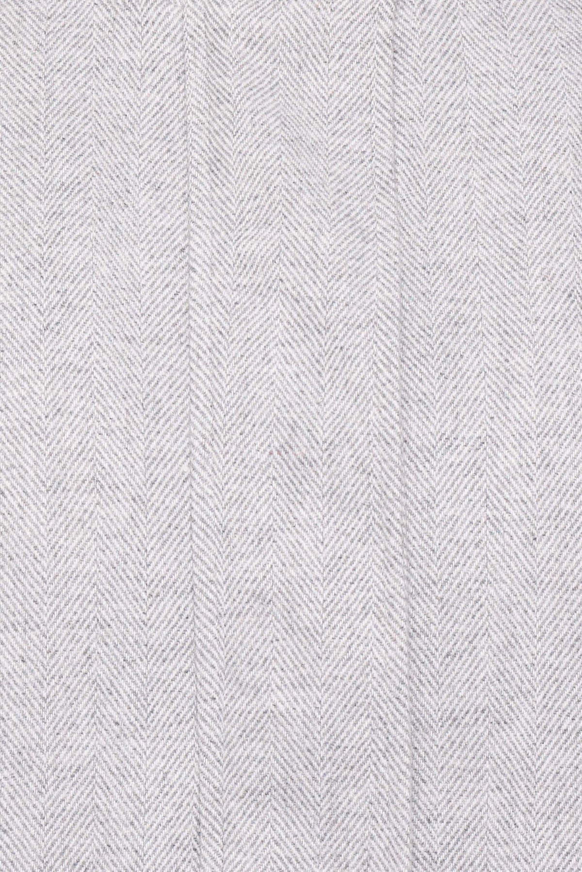 Funnel Neck Bomber Jacket - Grey Herringbone