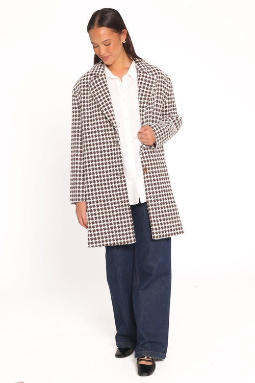 Car Coat - Brown Plaid
