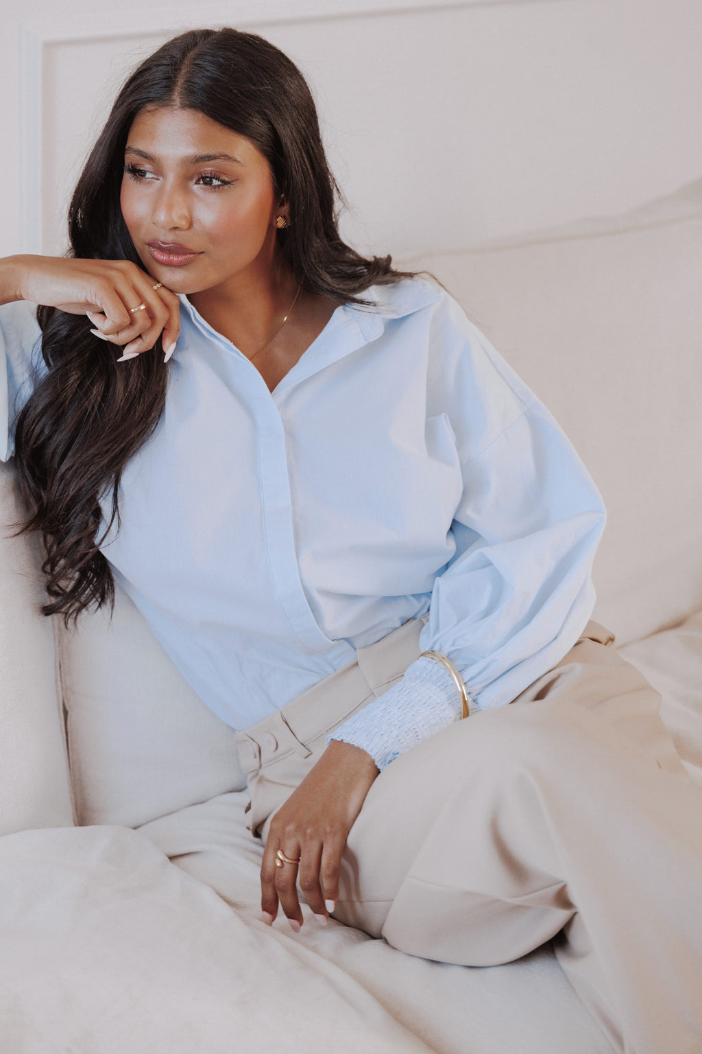 Wide Leg Pants - Taupe Pleat