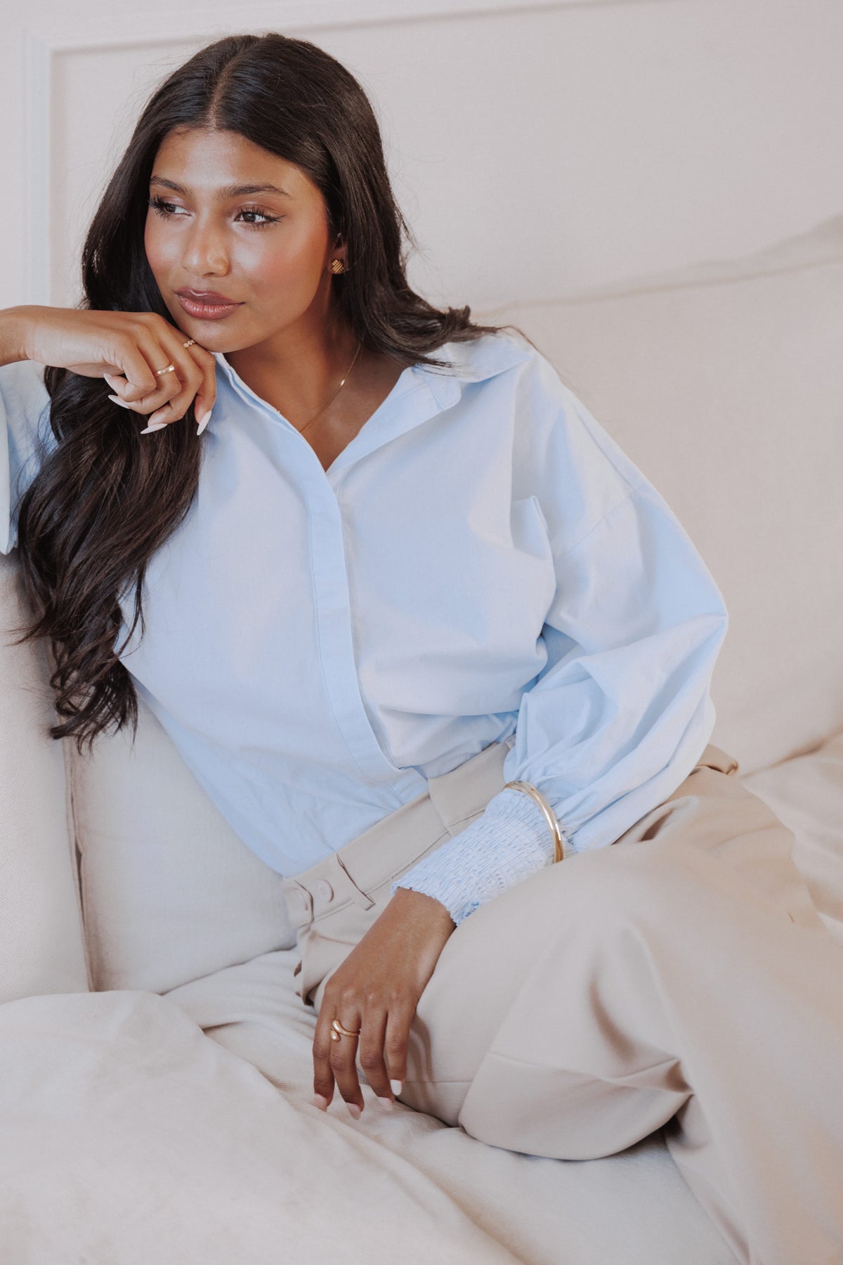 Wide Leg Pants - Taupe Pleat