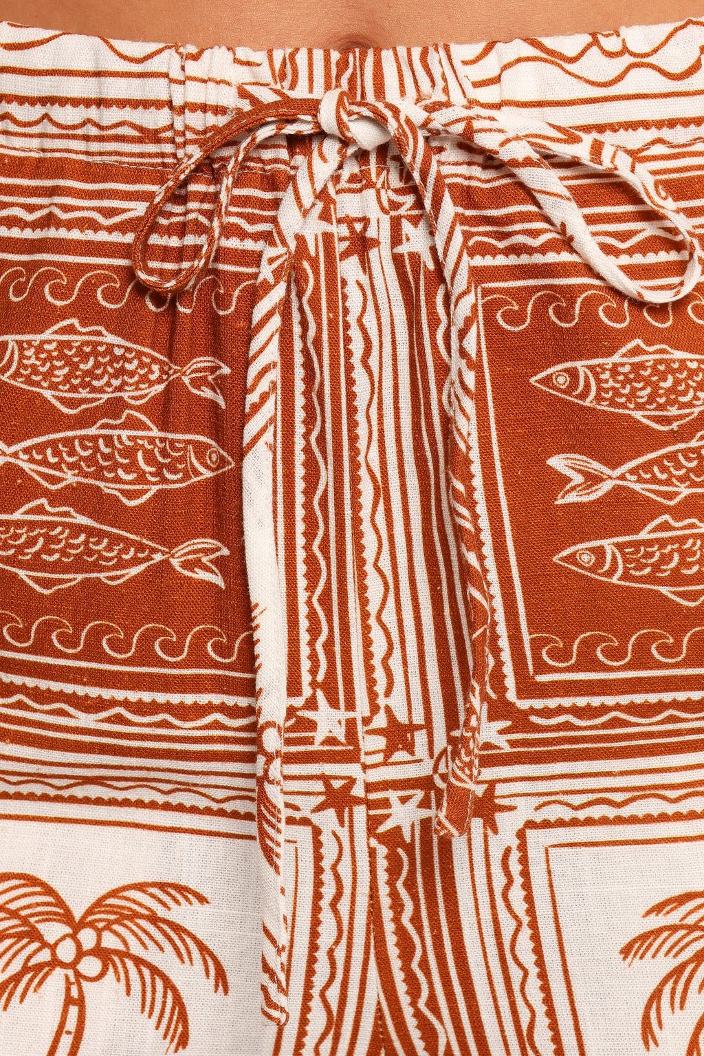 Wide Leg Pants - Tropical Print