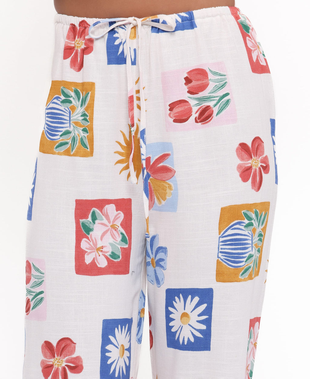 Hose mit weitem Bein – Tulpenmuster