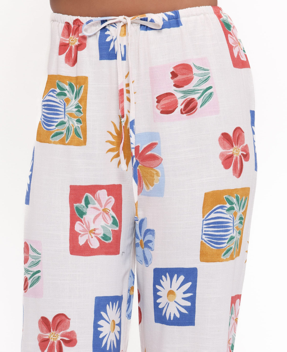 Wide Leg Pants - Tulip Print
