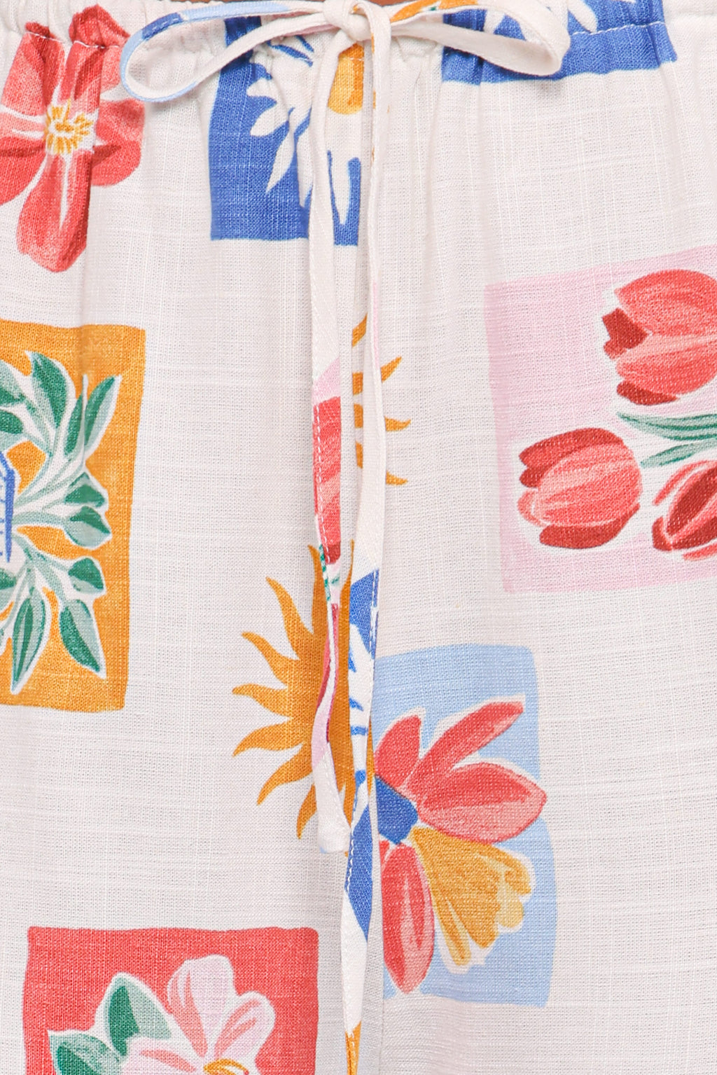 Hose mit weitem Bein – Tulpenmuster