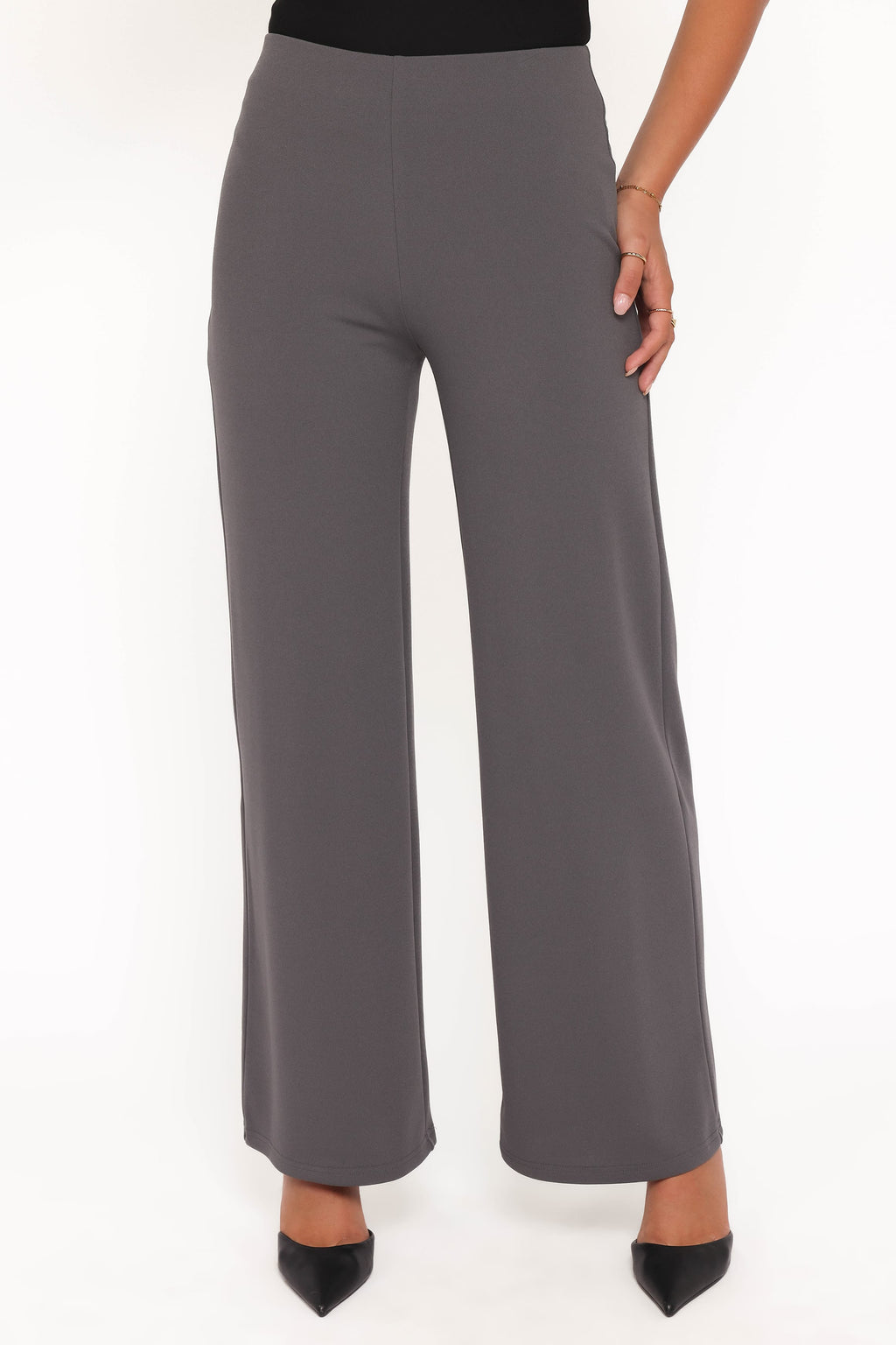 Straight Leg Pants - Slate Grey