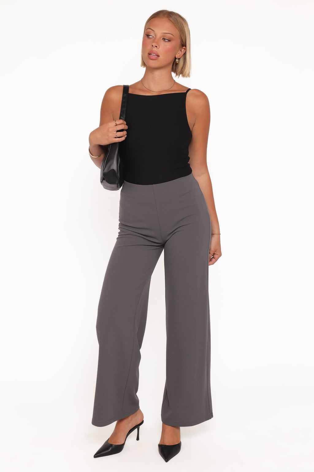 Straight Leg Pants - Slate Grey