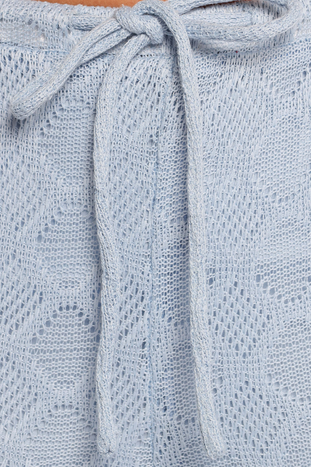 Strickhosen mit weitem Bein – blau