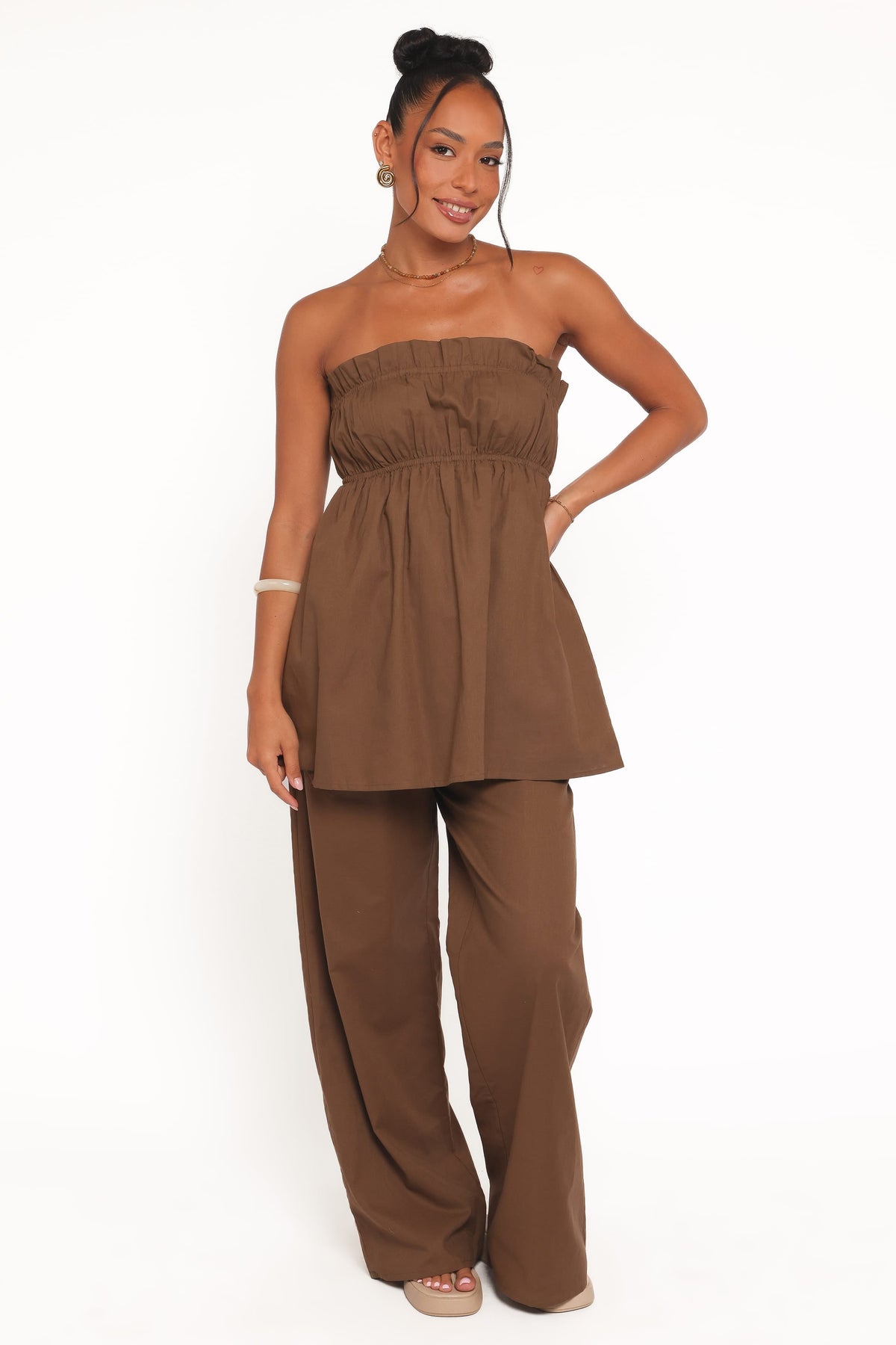 Cotton Pants - Brown