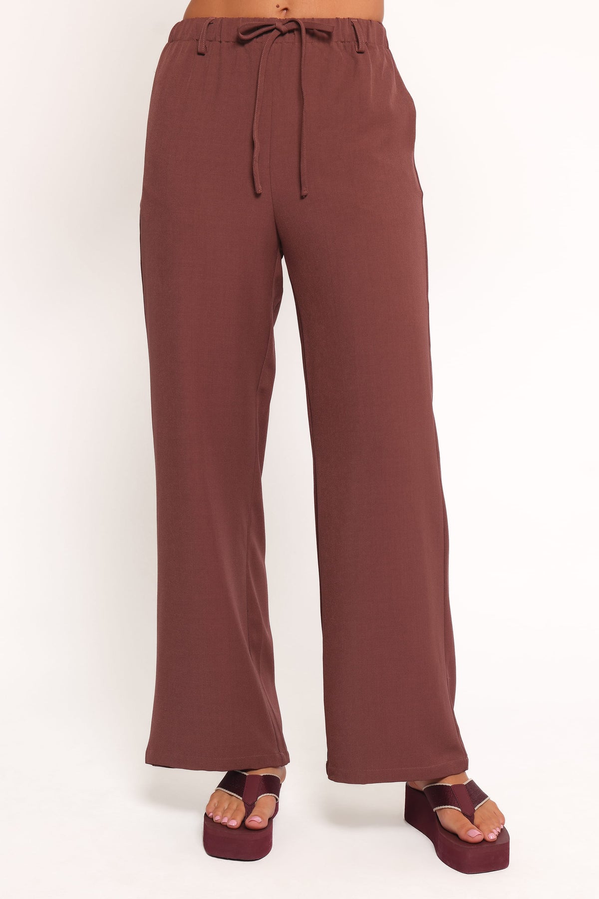 Straight Leg Pants - Cocoa