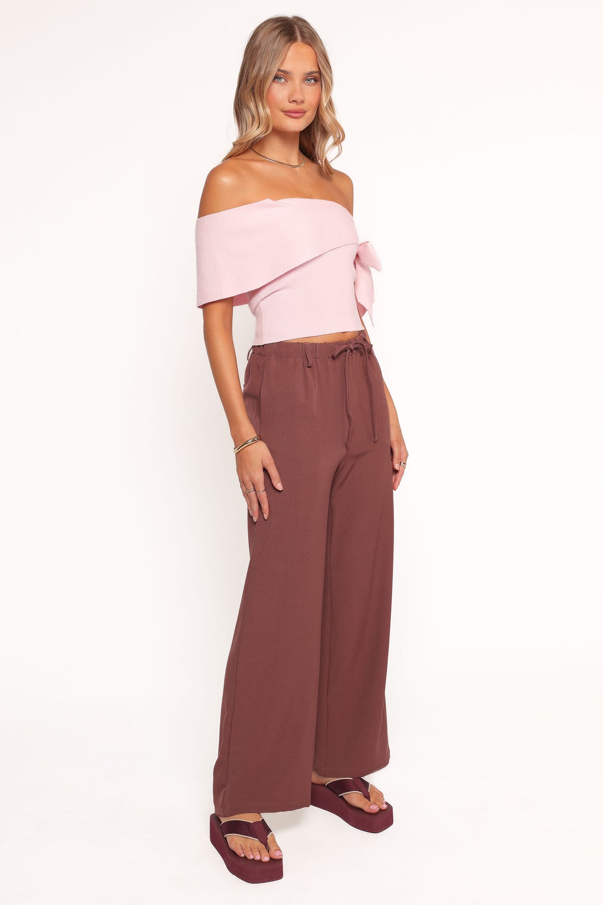 Straight Leg Pants - Cocoa
