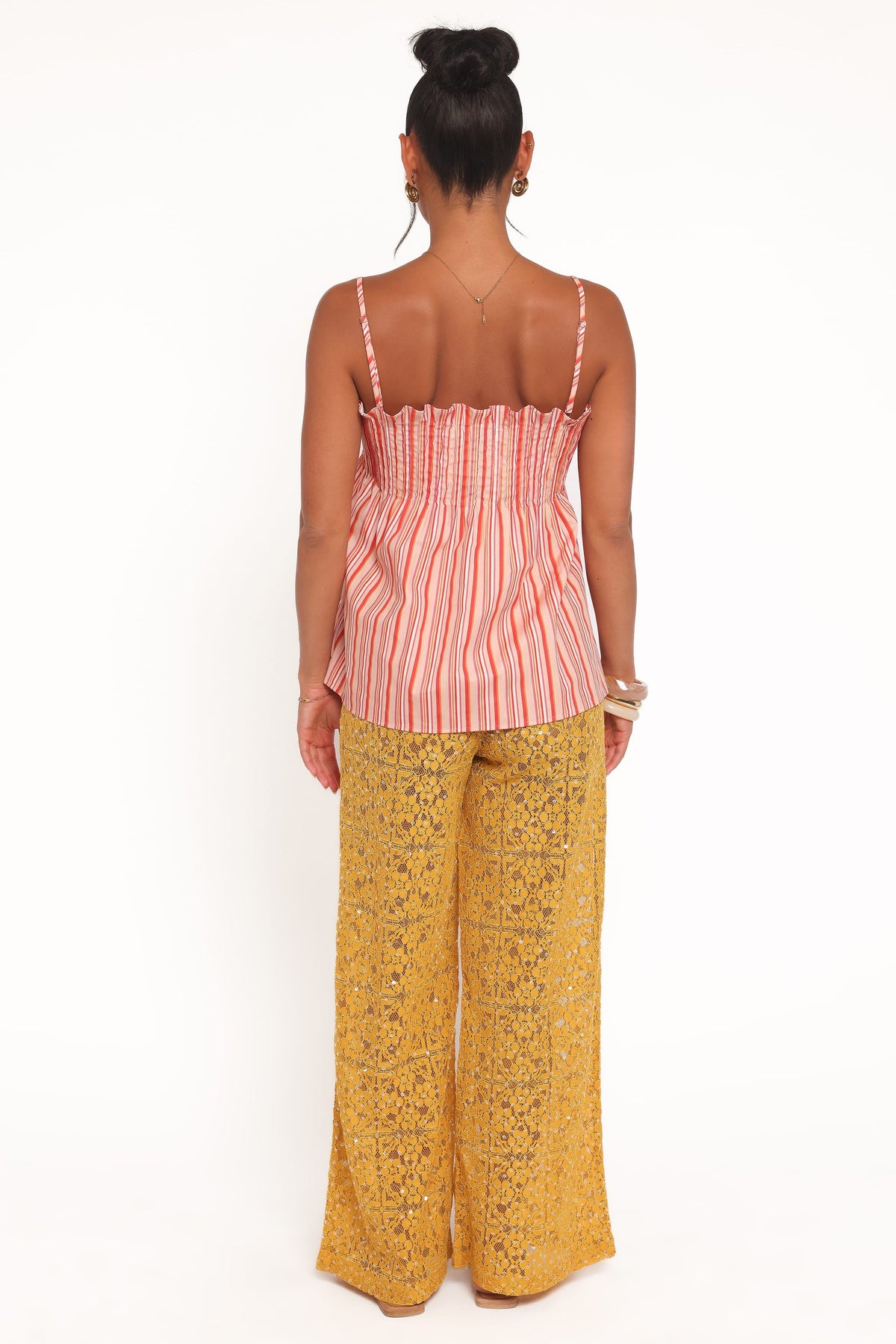 Wide Leg Sequin Lace Pants