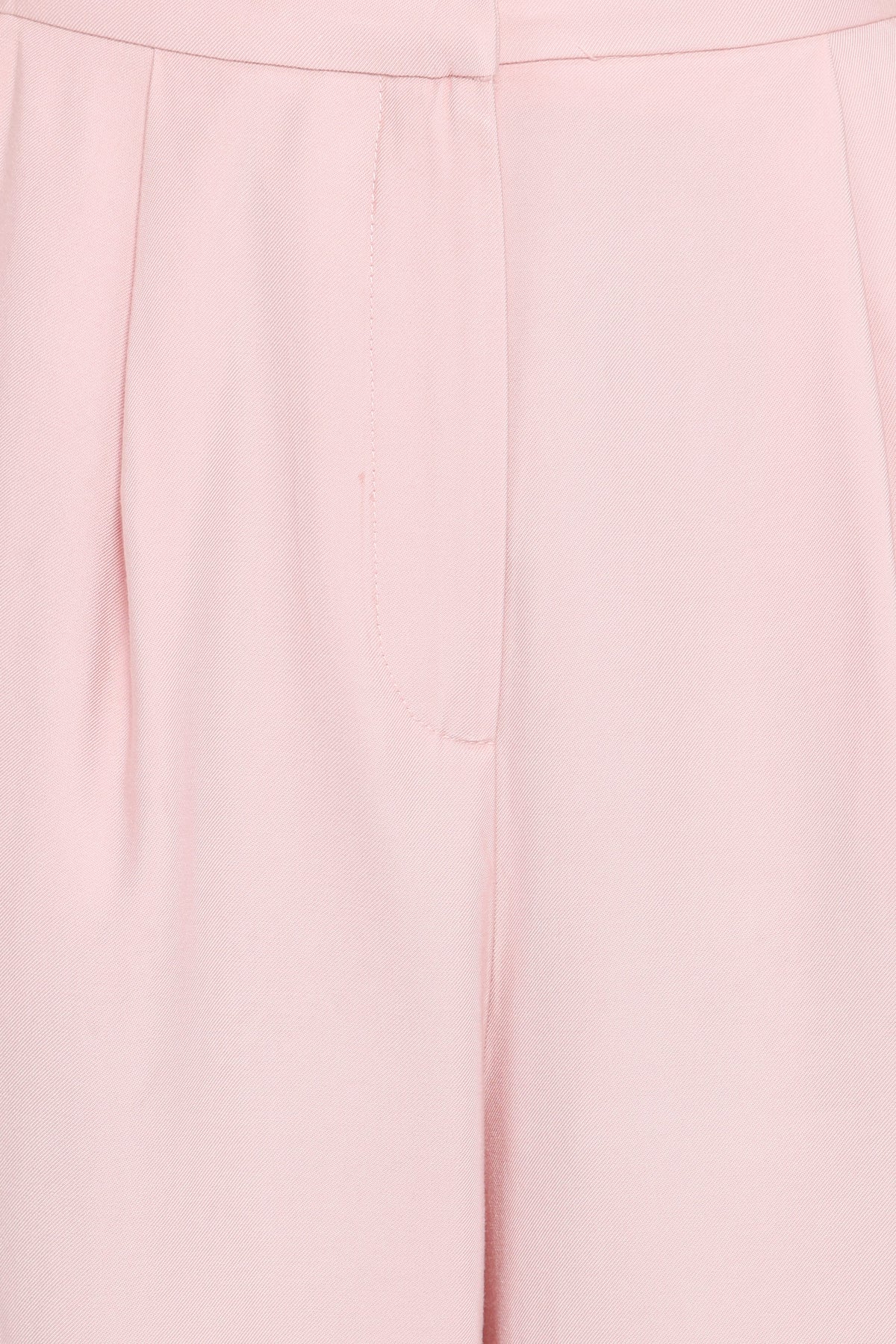 Pantalones de pierna ancha - plisado rosa pálido