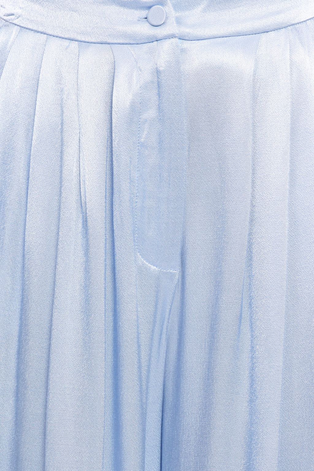 Wide Leg Pants - Blue Pleat