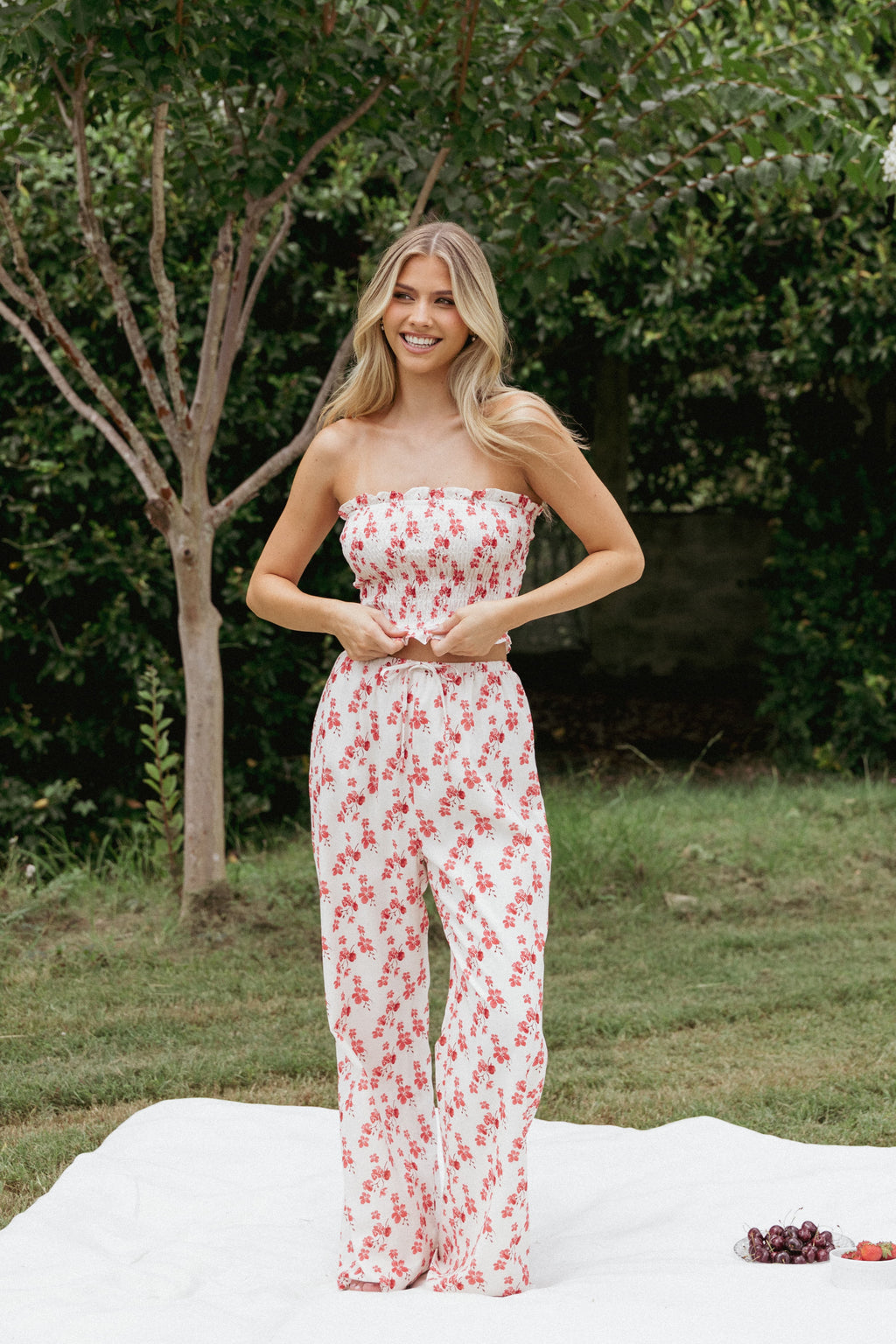 Pants - Red Blossom