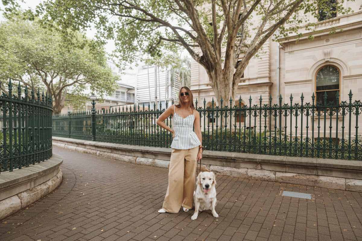 Wide Leg Cropped Pants - Taupe