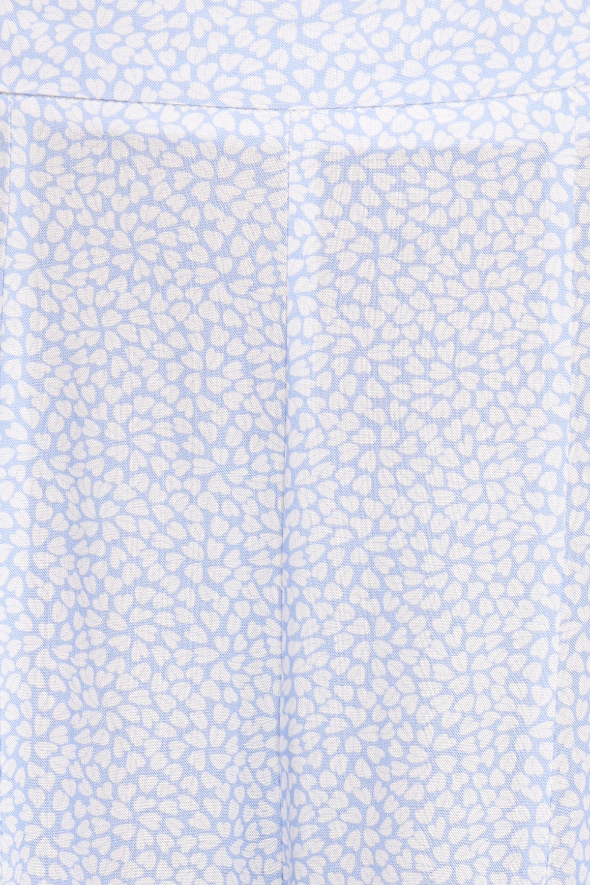Wide Leg Pants - Light Blue Leaf