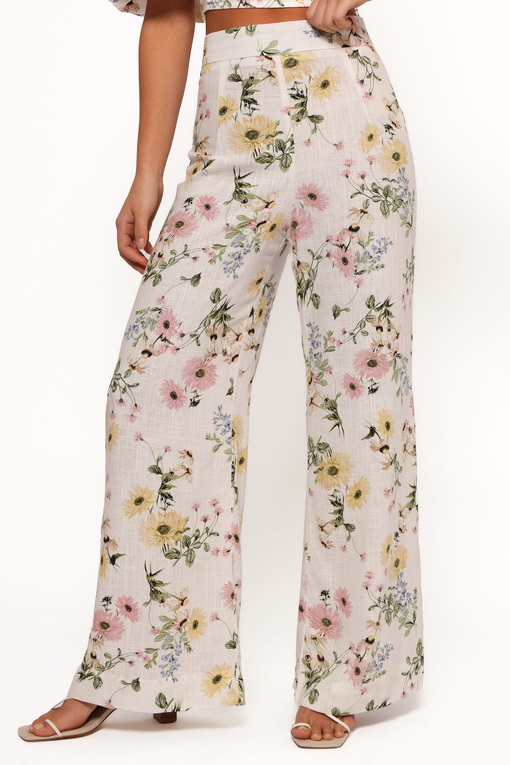Hosen mit weitem Bein – Blumenmuster