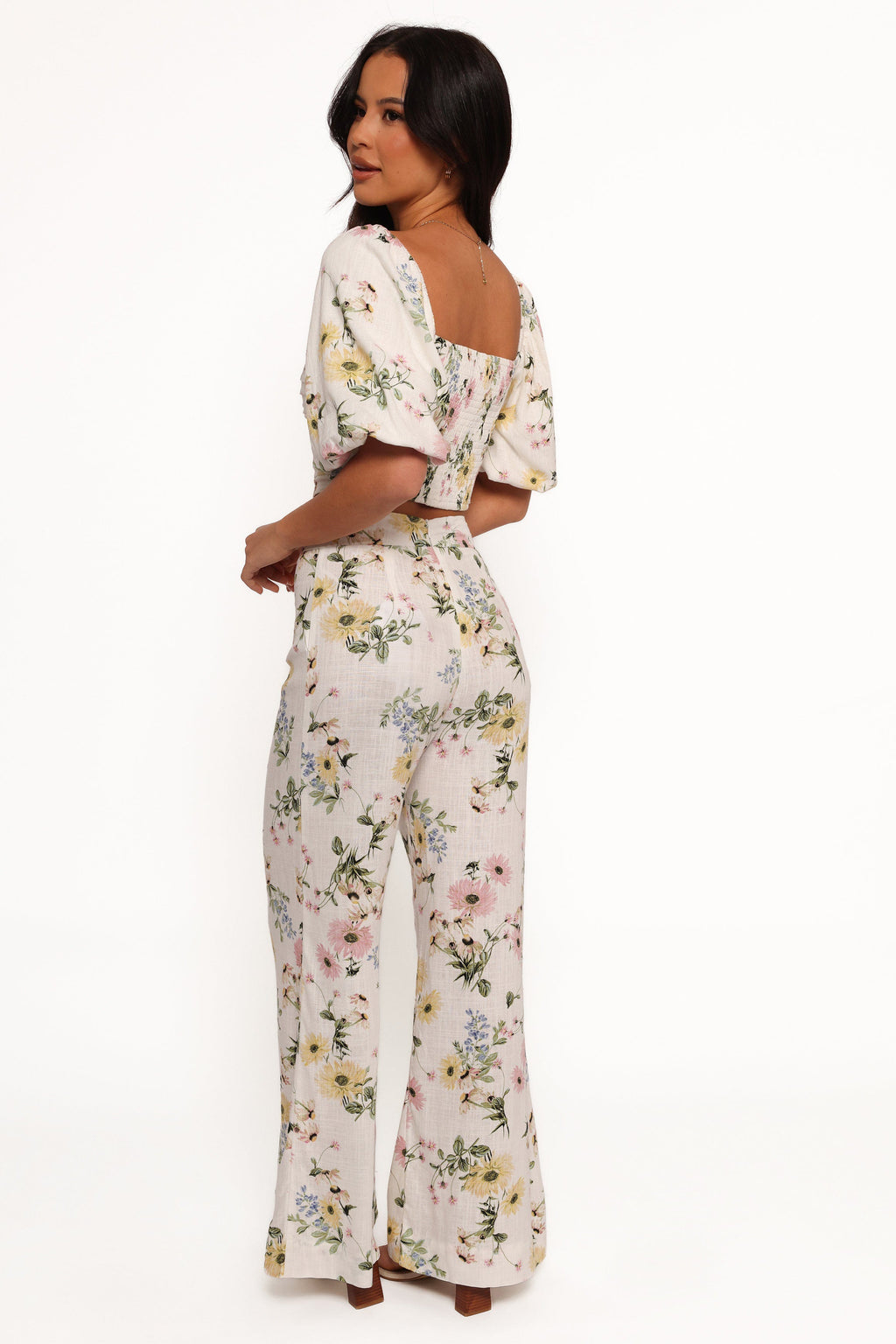 Hosen mit weitem Bein – Blumenmuster