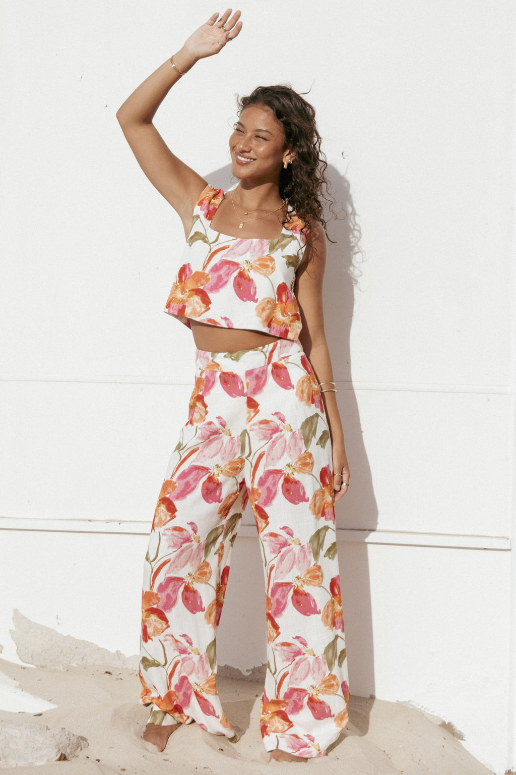 Wide Leg Pants - Floral Everlyn Print