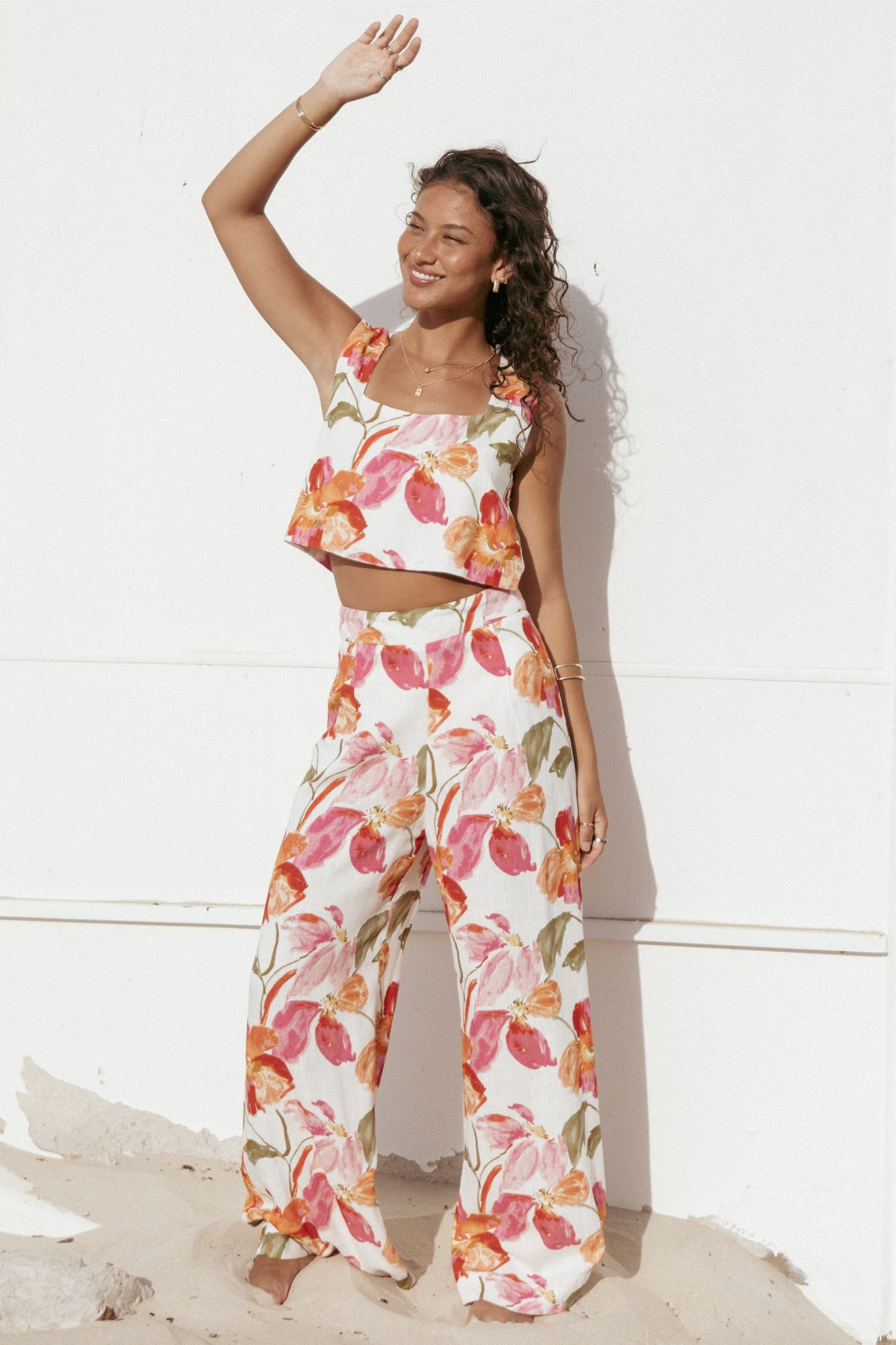 Wide Leg Pants - Floral Everlyn Print