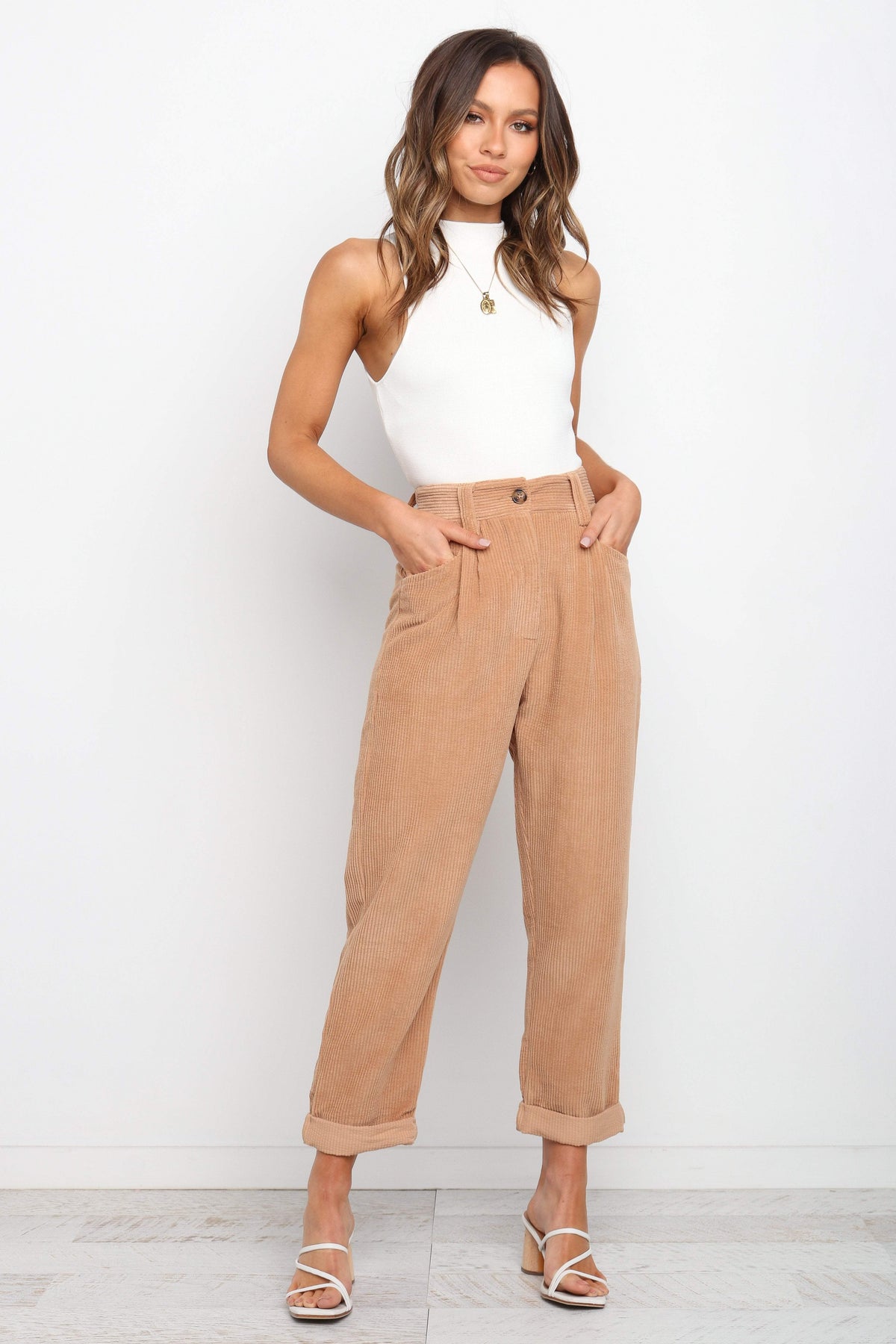 Corduroy Pants - Beige