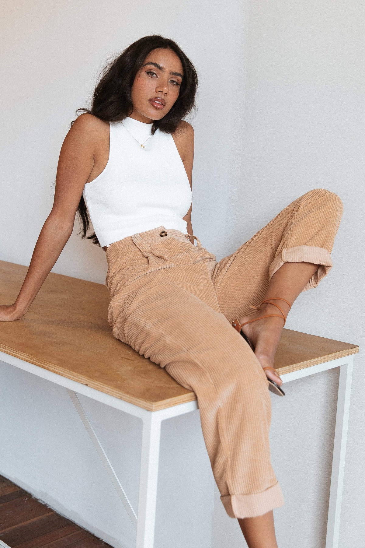 Corduroy Pants - Beige
