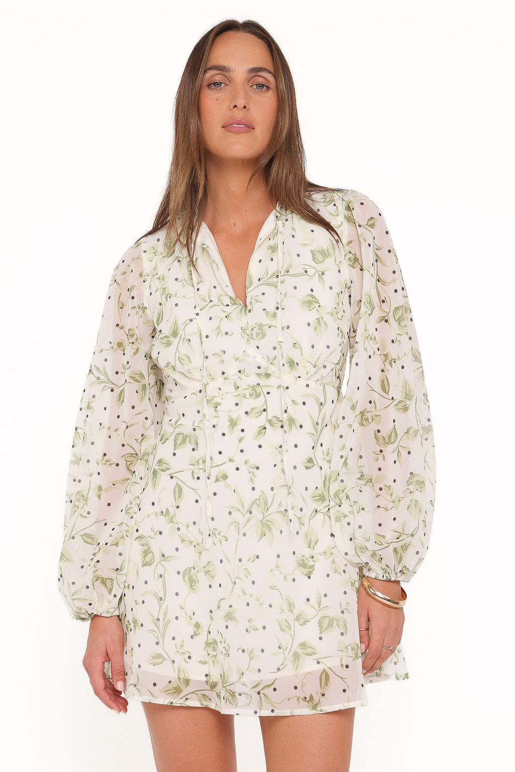 Mini Dress - Green Leaf