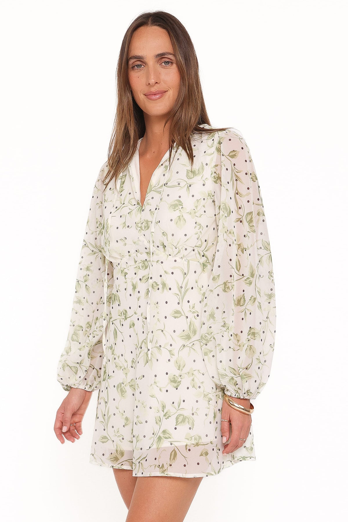 Mini Dress - Green Leaf