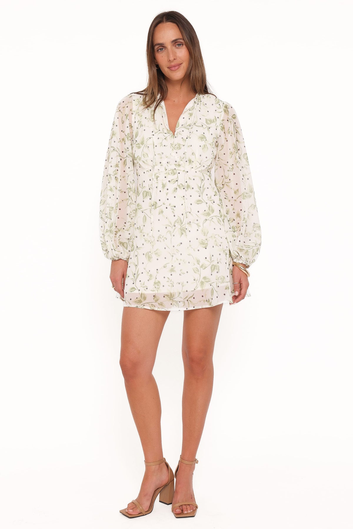 Mini Dress - Green Leaf
