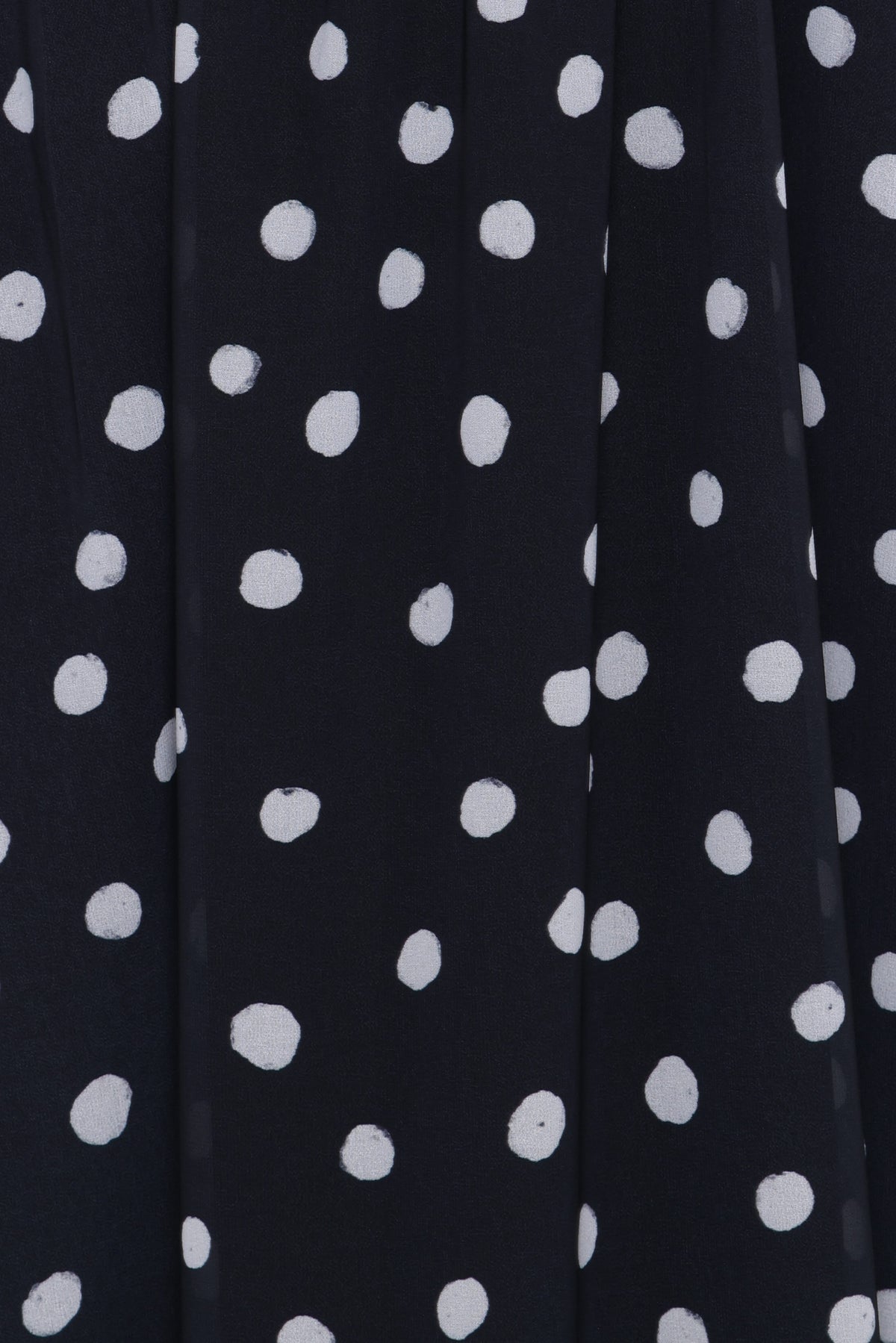 Strapless Maxi Dress - Black Polka Dot