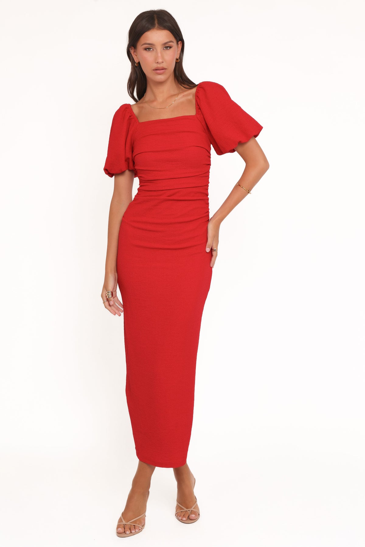 Midi Dress - Red Bodycon