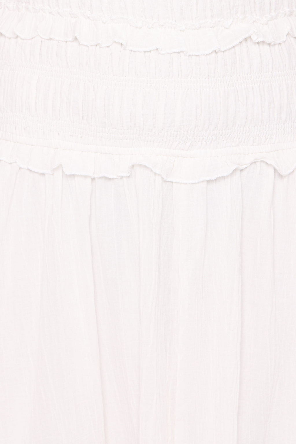 Gather Midi Dress - White