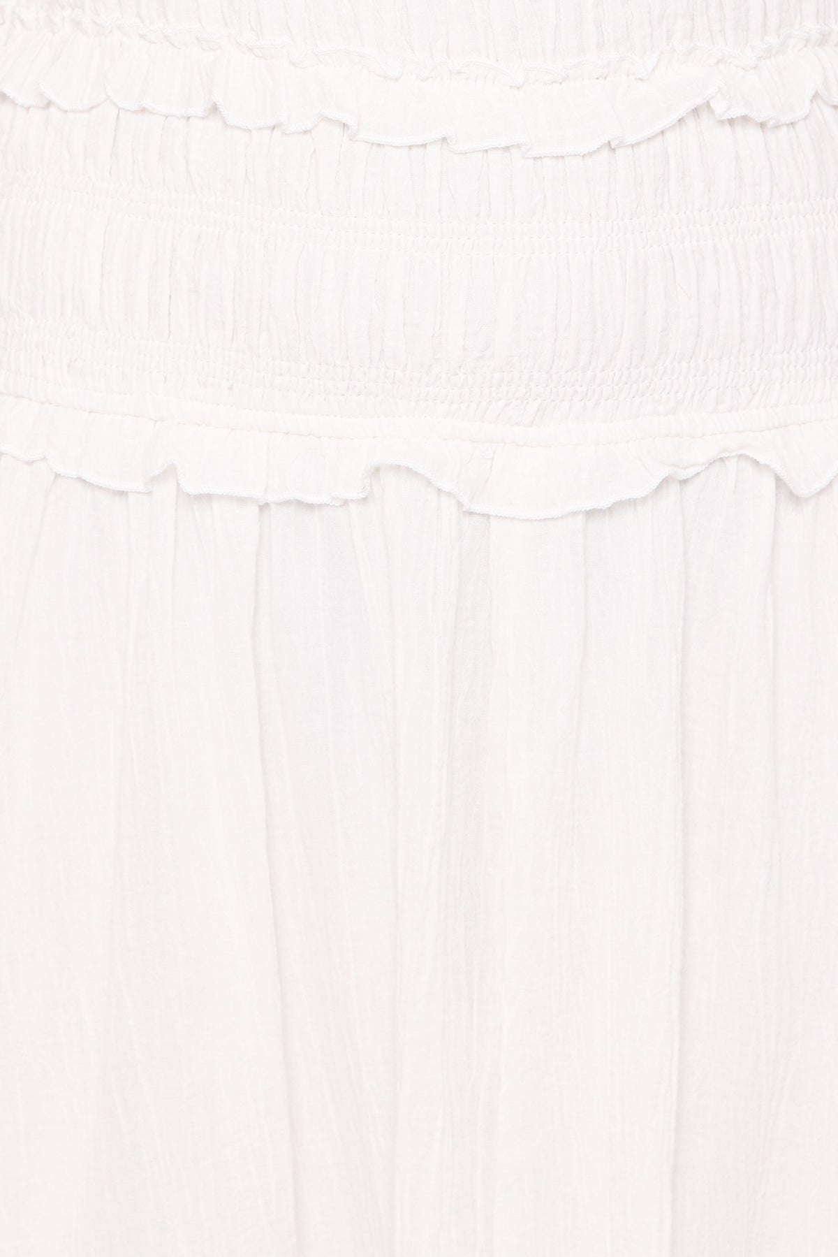 Gather Midi Dress - White