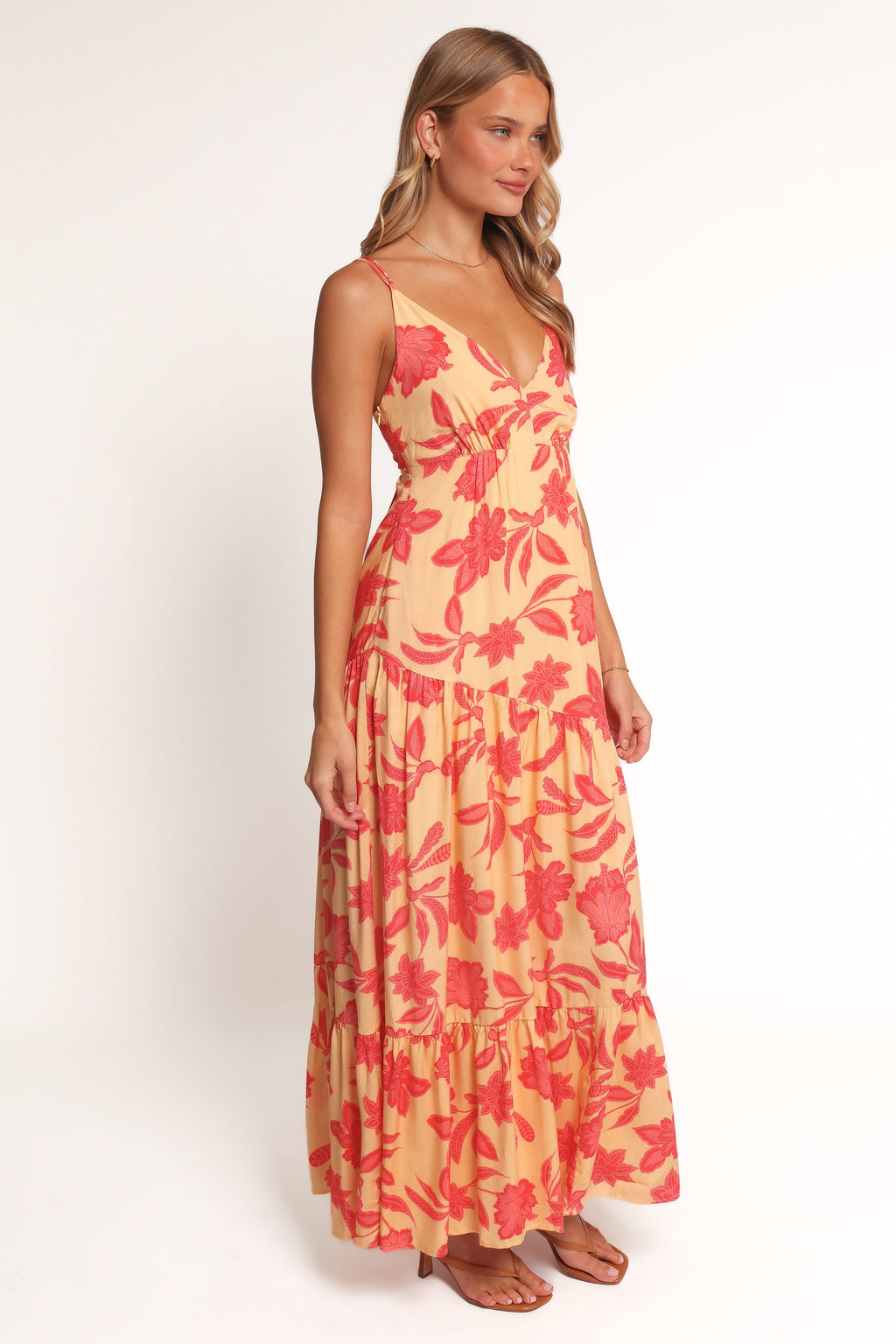 Maxi Dress - Red Floral