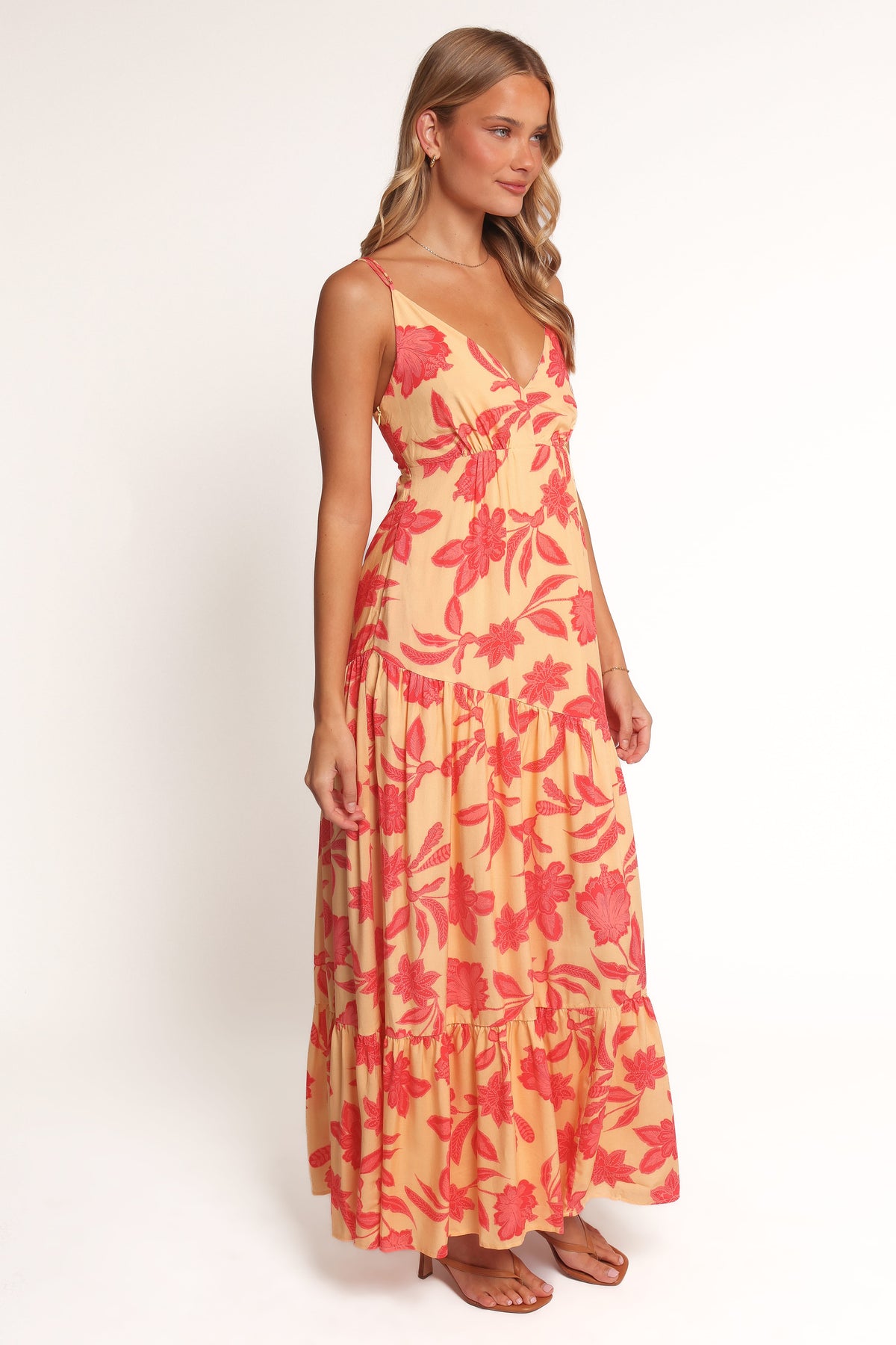 Maxi Dress - Red Floral