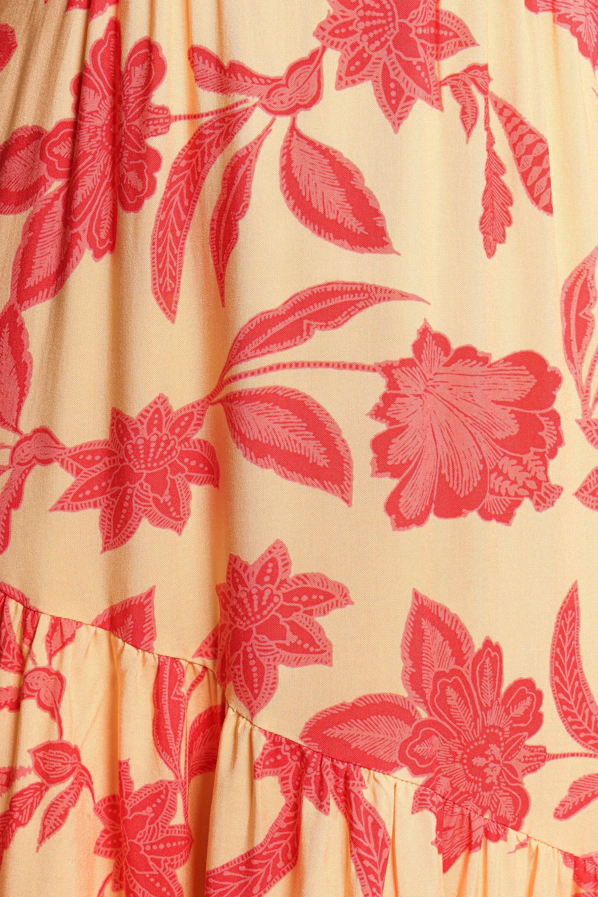 Maxi Dress - Red Floral