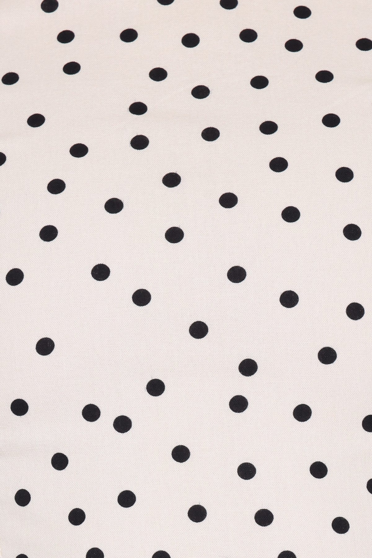 Mini Dress - White Polka Dot