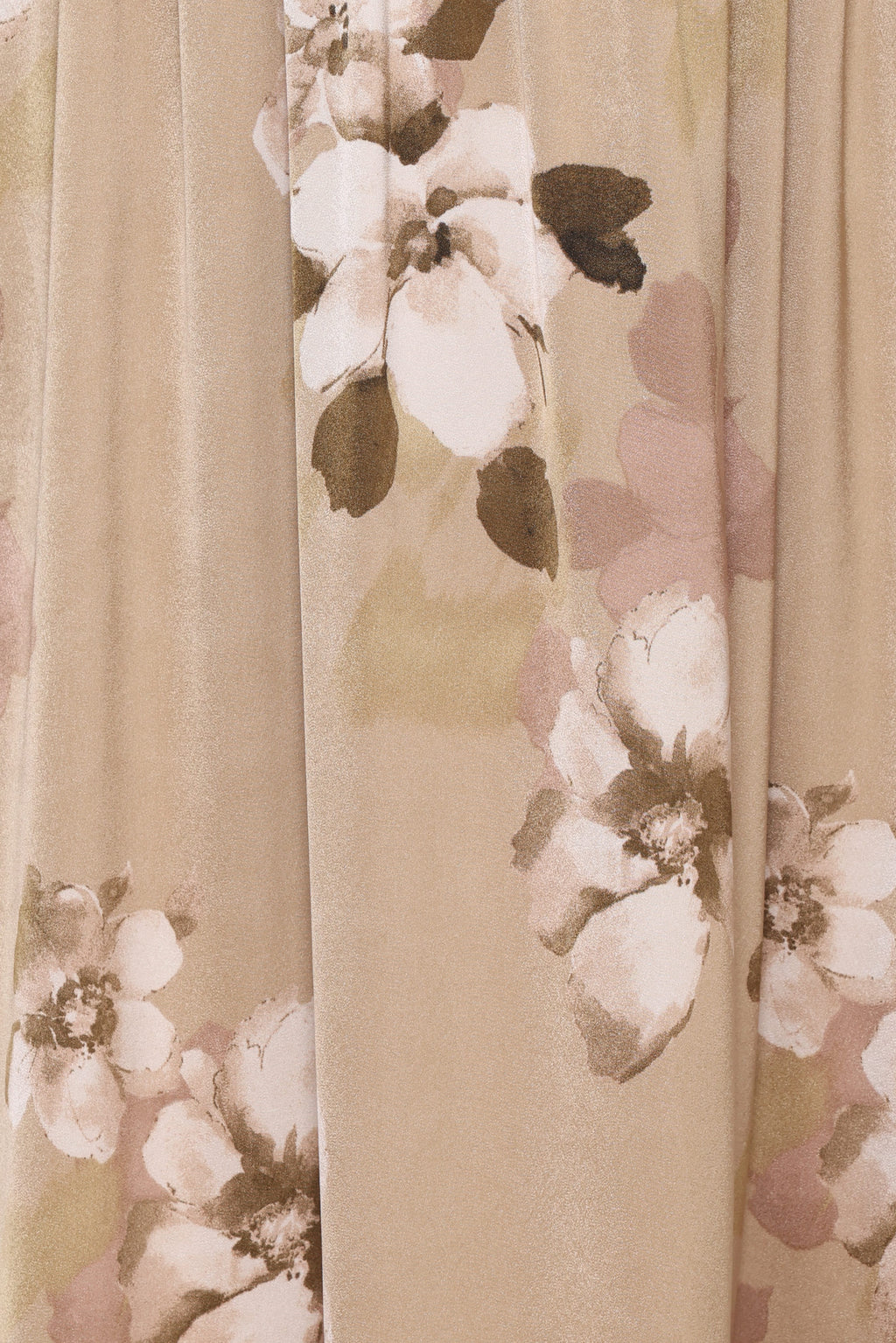 Long Sleeve Maxi Dress - Brown Floral
