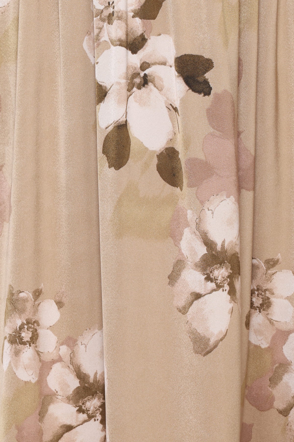 Long Sleeve Maxi Dress - Brown Floral