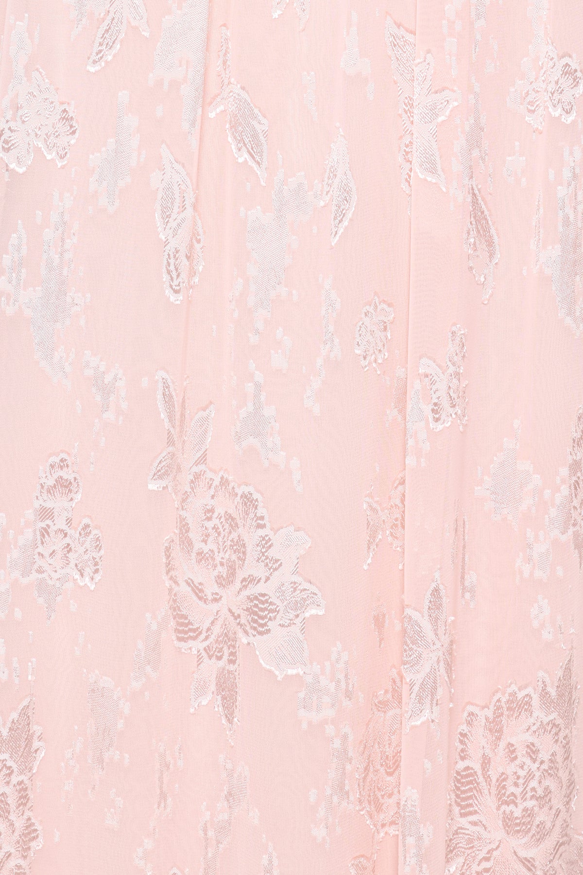 Jacquard Maxi Dress - Pink Floral