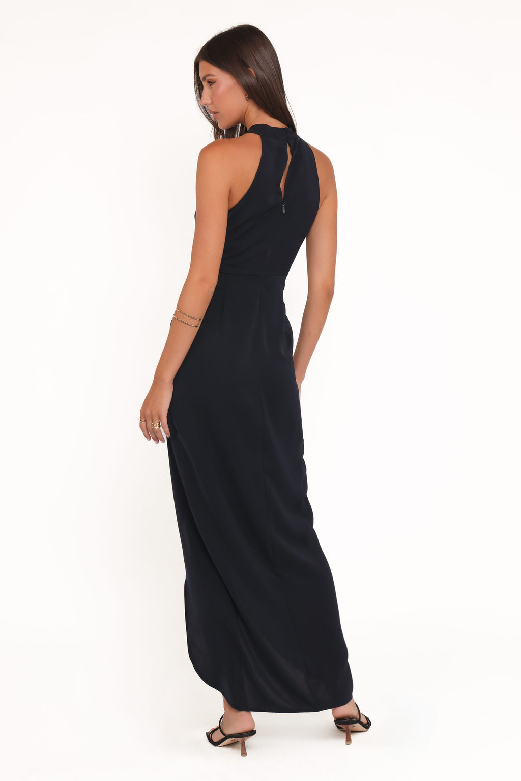 Halter Midi Dress - Navy