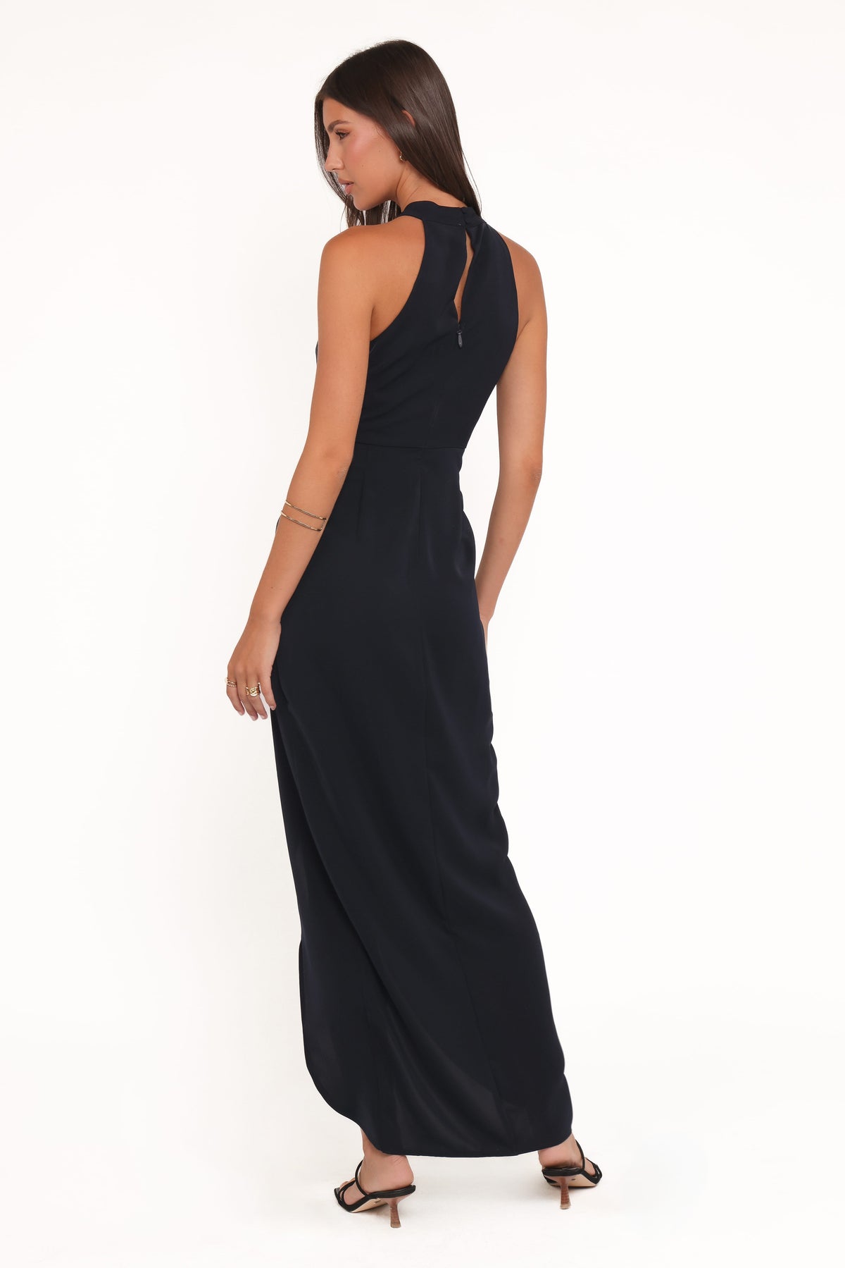 Halter Midi Dress - Navy