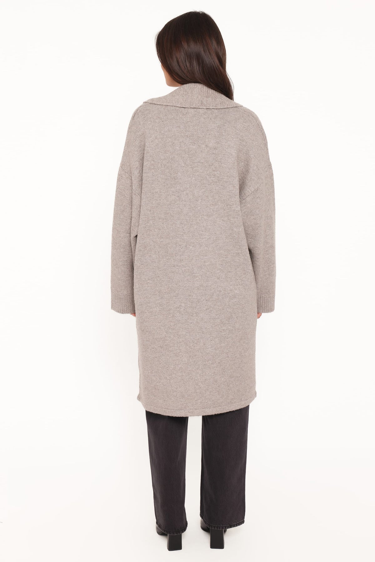 Longline Coatigan - Heather Grey
