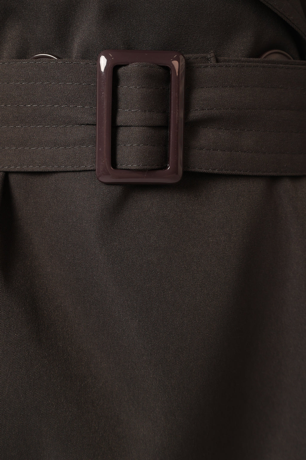Button Front Trench Coat - Charcoal