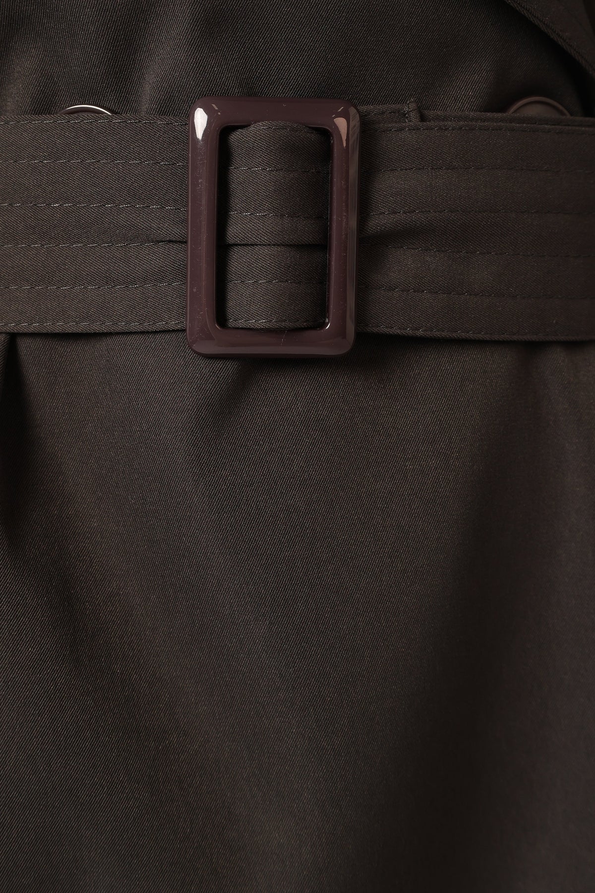 Button Front Trench Coat - Charcoal