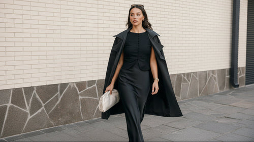 Button Front Trench Coat - Charcoal